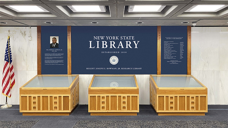 research library dedication wall